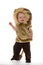 Boy in lion costume