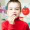 Boy with lost teeth