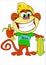 Boy Monkey Jungle Characters for kidscartoon