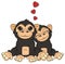 Boy monkey love monkey girl