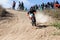 Boy during motorcycle cross-country competition