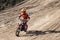 Boy during motorcycle cross-country competition
