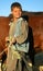 A boy with oxen on a farm in Bamiyan, Afghanistan