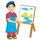 Boy Painting Vector Illustration