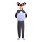 Boy panda bear pajama icon, cartoon style