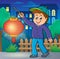 Boy with paper lantern theme image 2