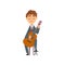 Boy Playing Guitar, Talented Young Guitarist Character Playing Acoustic Musical Instrument, Concert of Classical Music