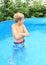 Boy in pool