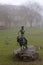 The boy and the ram, a sculpture symbol of the city of Derby, England.