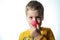Boy with the red ball nose