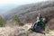 Boy resting in Kislovodsk National Park