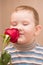 Boy and rose