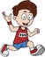 Boy Runner Athlete Color Illustration