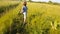 Boy running in a park or garden