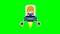 A Boy running spaceship. Futuristic concept of a Ufo.