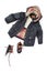 The boy\'s small shoes and jacket