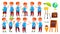 Boy Schoolboy Kid Poses Set Vector. Primary School Child. Beautiful Kid. Alphabet. Youth, Caucasian. For Card