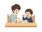 Boy Sharing a Meal with Mom