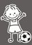 Boy and soccer ball