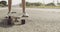 Boy standing with his skateboard