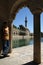 A boy stands next to Balikli Gol (Pool of Sacred Fish) in Urfa (Sanliurfa).