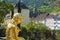 Boy statue in Katzscher garden, Gernsbach, Black Forest