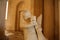 Boy strangling a goose statue at Louvre museum in Paris