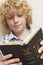 Boy Studying Bible