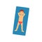 Boy Sunbathing on Beach Towel, Top View of Lying Child Vector Illustration