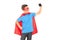Boy in superhero costume taking a selfie