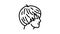 boy teen hairstyle line icon animation