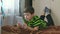 Boy teenage playing on tablet internet browsing playing game