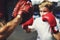 Boy Training Boxing Exercise Movement Concept