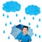 Boy with umbrella