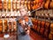 Boy Violinist Playing A Violin In A Music Store