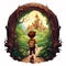 Boy Walks Through Magical Land Tree Portal
