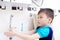 Boy washing hands, child personal health care, hygiene concept