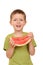 Boy and watermelon