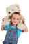 Boy with white little bear