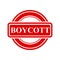 boycott, simple vector red simple circle vector rubber stamp effect