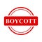 boycott, simple vector red simple circle vector rubber stamp effect