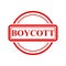 boycott, simple vector red simple circle vector rubber stamp effect