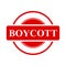 boycott, simple vector red simple circle vector rubber stamp effect