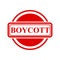 boycott, simple vector red simple circle vector rubber stamp effect