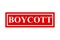 boycott, simple vector red simple rectangle vector rubber stamp effect