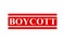 boycott, simple vector red simple rectangle vector rubber stamp effect