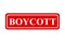 boycott, simple vector red simple rectangle vector rubber stamp effect