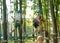 Boys at climbing activity in high wire forest park. Two brothers. Table Mountain Cableway kids special on again. Sherwood Forest.