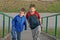 Boys Climbing Stairs