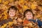 Boys in the Fall Leaves